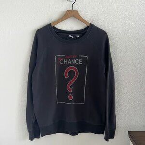 Junk Food You Have To Take a Chance Monopoly Graphic Sweatshirt Crewneck Large